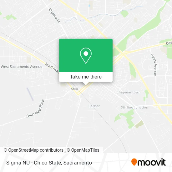 Mapa de Sigma NU - Chico State