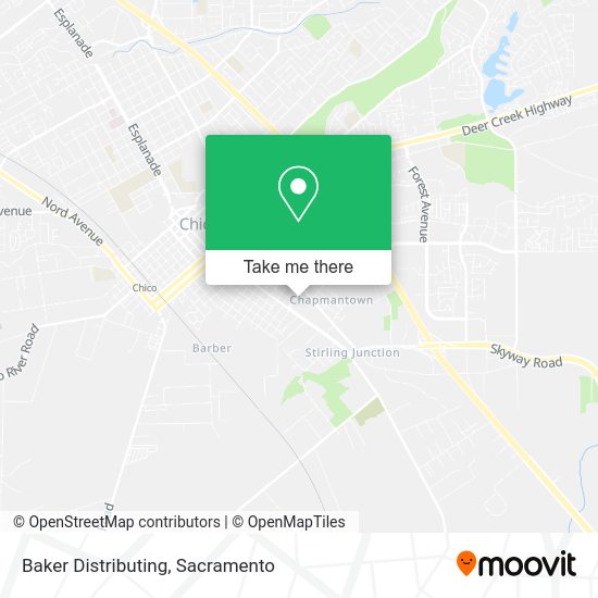 Baker Distributing map