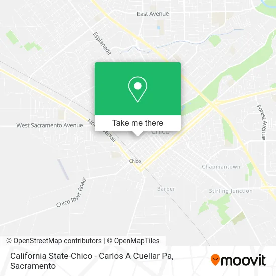 California State-Chico - Carlos A Cuellar Pa map