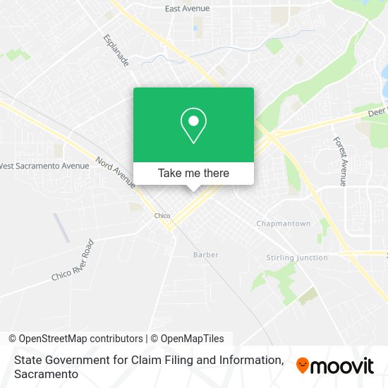 State Government for Claim Filing and Information map