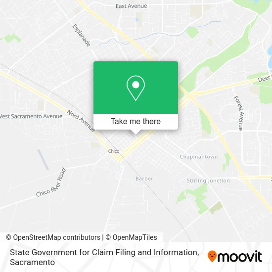 State Government for Claim Filing and Information map
