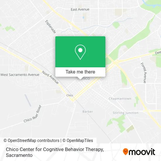 Chico Center for Cognitive Behavior Therapy map