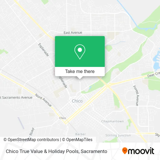 Chico True Value & Holiday Pools map