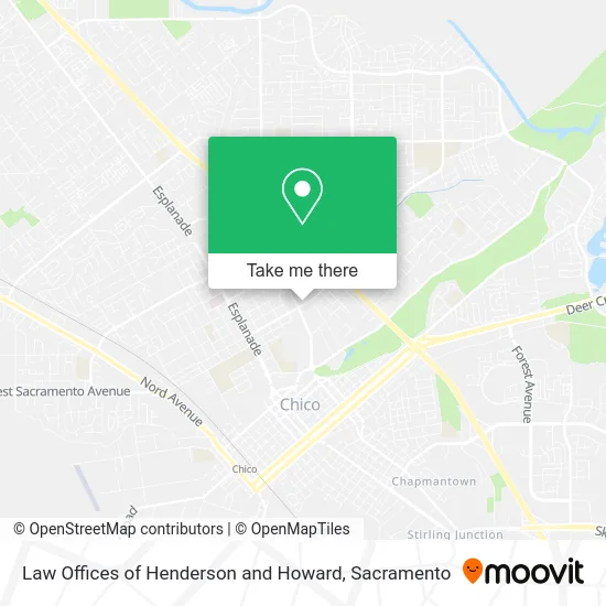 Law Offices of Henderson and Howard map