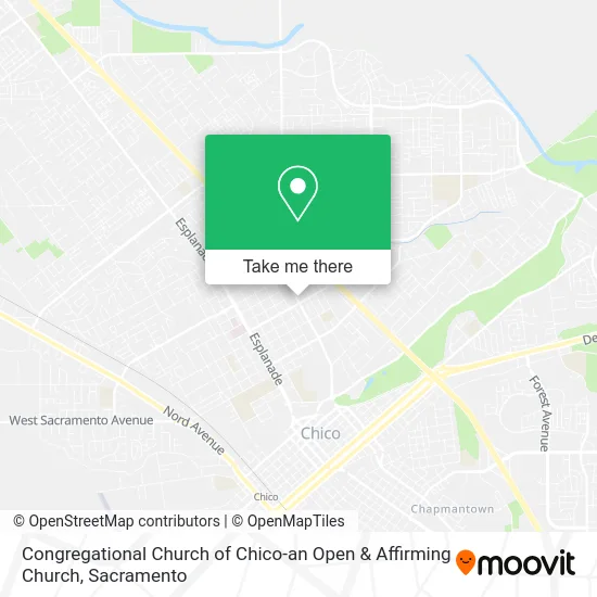 Congregational Church of Chico-an Open & Affirming Church map