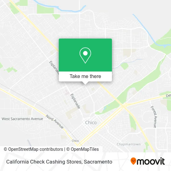 California Check Cashing Stores map