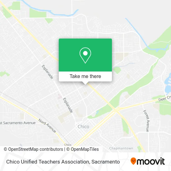 Chico Unified Teachers Association map