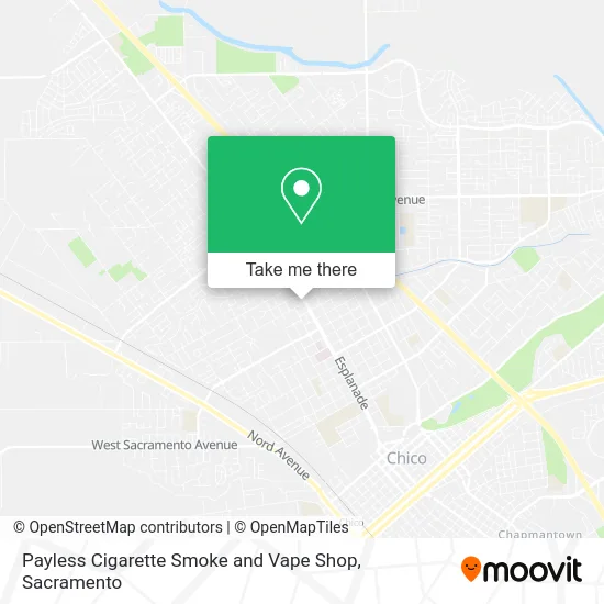 Mapa de Payless Cigarette Smoke and Vape Shop