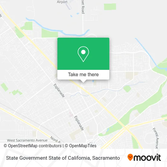 State Government State of California map
