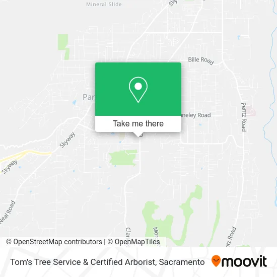 Tom's Tree Service & Certified Arborist map