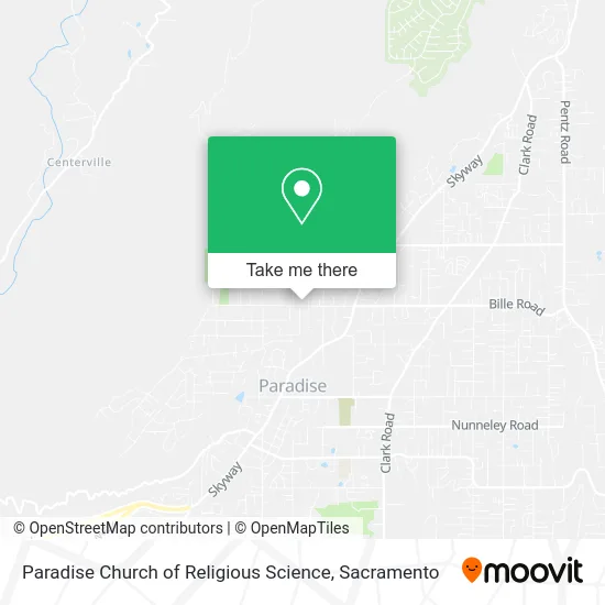 Paradise Church of Religious Science map