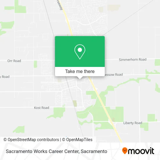 Sacramento Works Career Center map