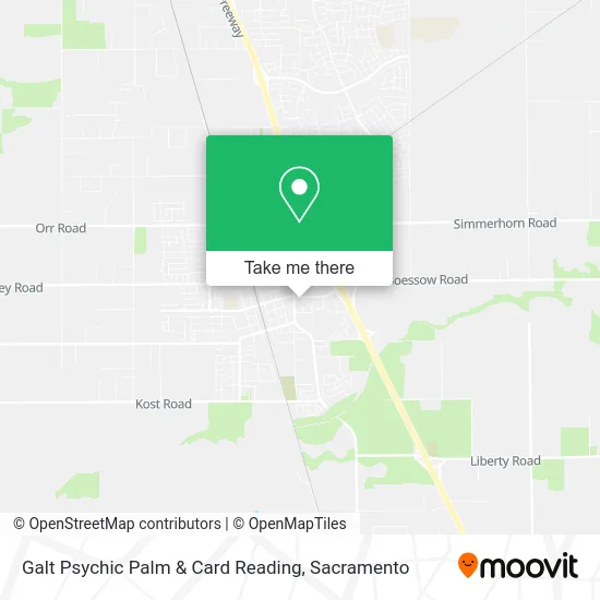 Mapa de Galt Psychic Palm & Card Reading