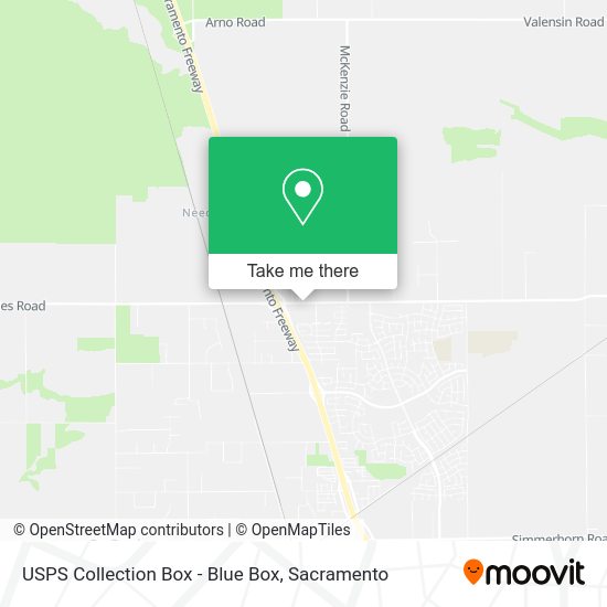USPS Collection Box - Blue Box map