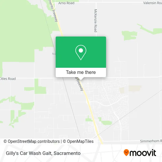 Mapa de Gilly's Car Wash Galt