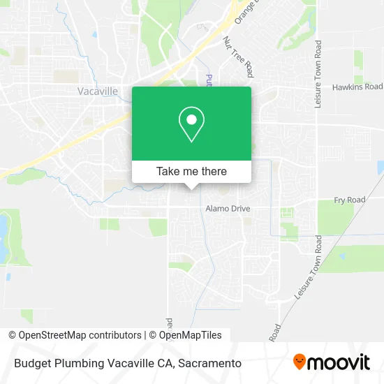 Mapa de Budget Plumbing Vacaville CA
