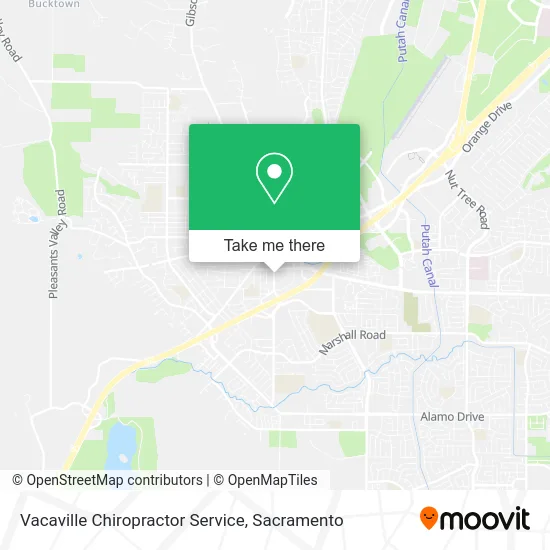 Vacaville Chiropractor Service map