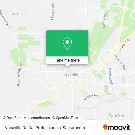 Vacaville Dental Professionals map