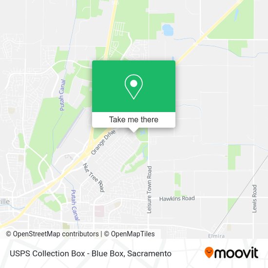 USPS Collection Box - Blue Box map