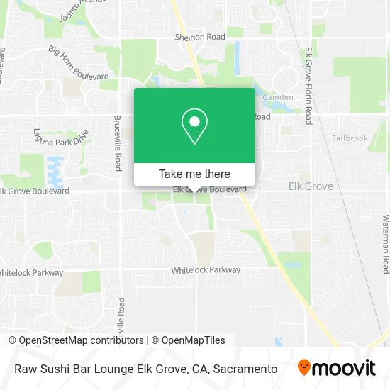 Mapa de Raw Sushi Bar Lounge Elk Grove, CA