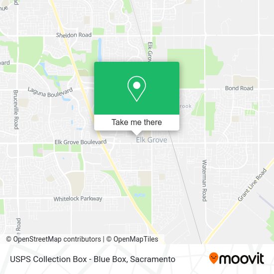 USPS Collection Box - Blue Box map