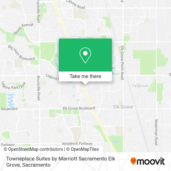 Mapa de Towneplace Suites by Marriott Sacramento Elk Grove
