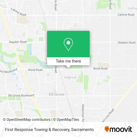 First Response Towing & Recovery map