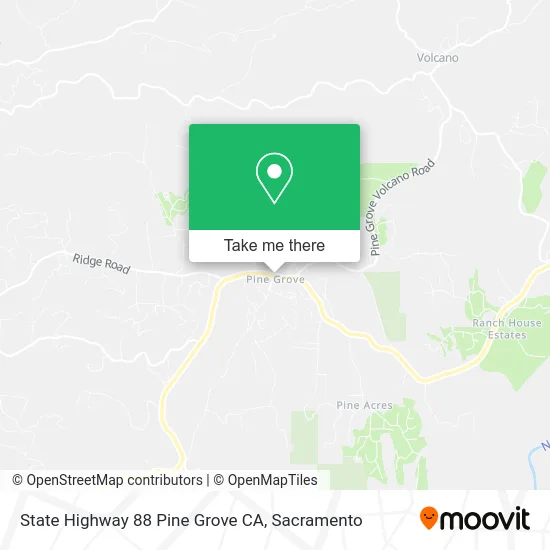 Mapa de State Highway 88 Pine Grove CA