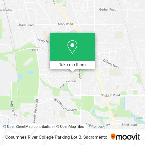 Mapa de Cosumnes River College Parking Lot B