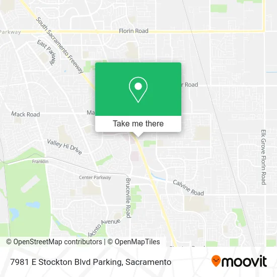 Mapa de 7981 E Stockton Blvd Parking