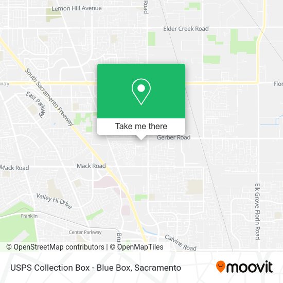 USPS Collection Box - Blue Box map