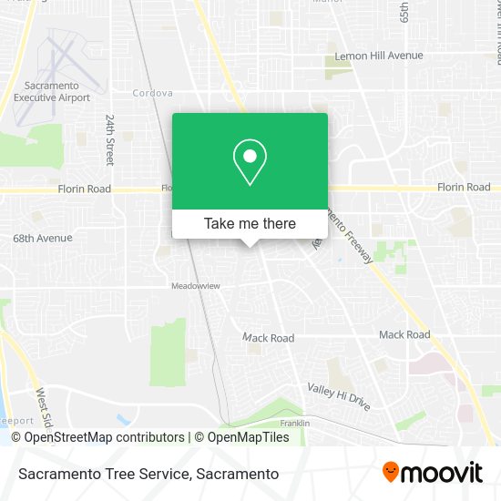 Sacramento Tree Service map