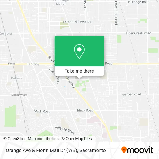 Orange Ave & Florin Mall Dr (WB) map