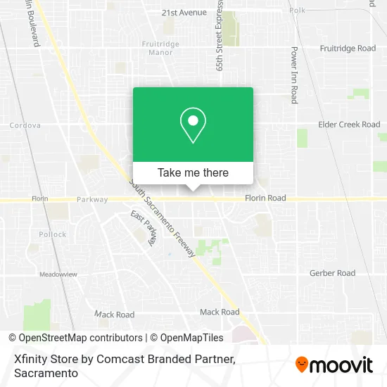 Xfinity Store by Comcast Branded Partner map
