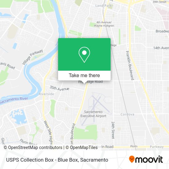 USPS Collection Box - Blue Box map