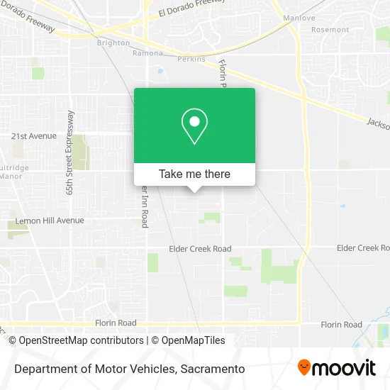 Department of Motor Vehicles map