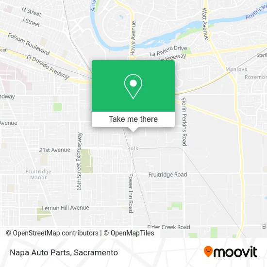 Mapa de Napa Auto Parts