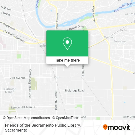 Mapa de Friends of the Sacramento Public Library