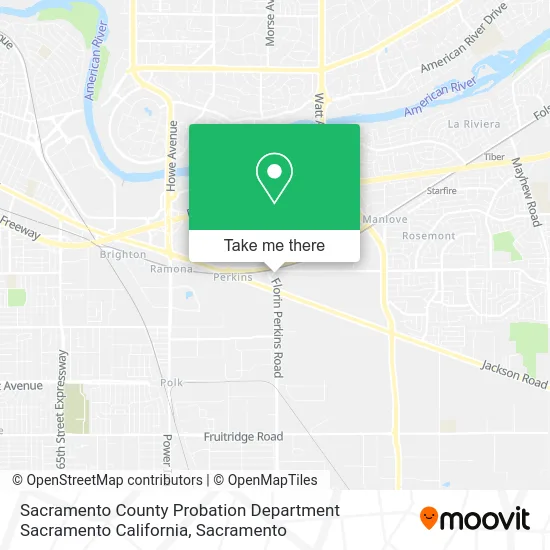 Mapa de Sacramento County Probation Department Sacramento California
