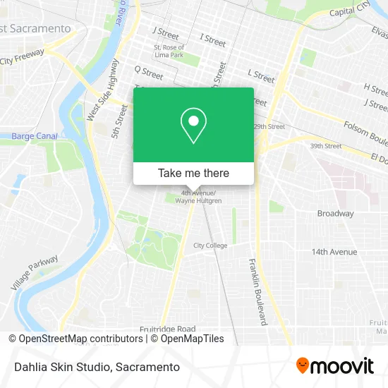 Dahlia Skin Studio map