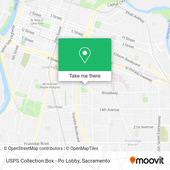 USPS Collection Box - Po Lobby map