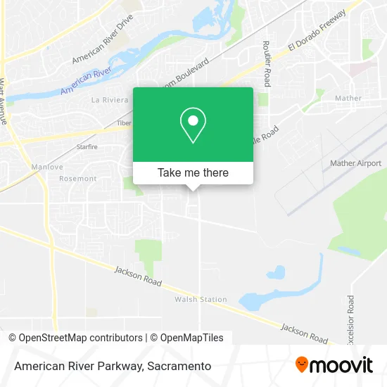 American River Parkway map