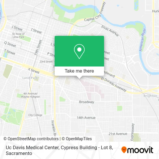Mapa de Uc Davis Medical Center, Cypress Building - Lot 8