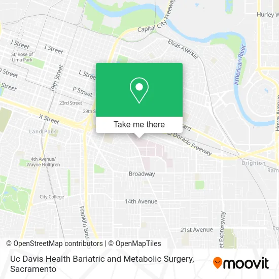 Mapa de Uc Davis Health Bariatric and Metabolic Surgery