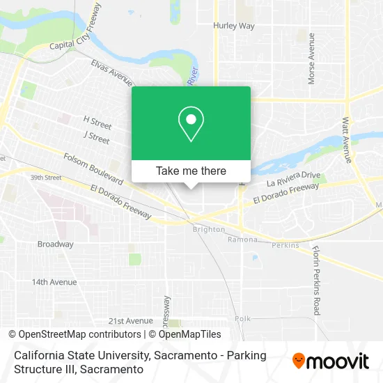 Mapa de California State University, Sacramento - Parking Structure III
