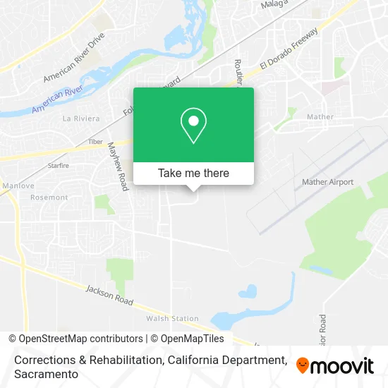 Mapa de Corrections & Rehabilitation, California Department