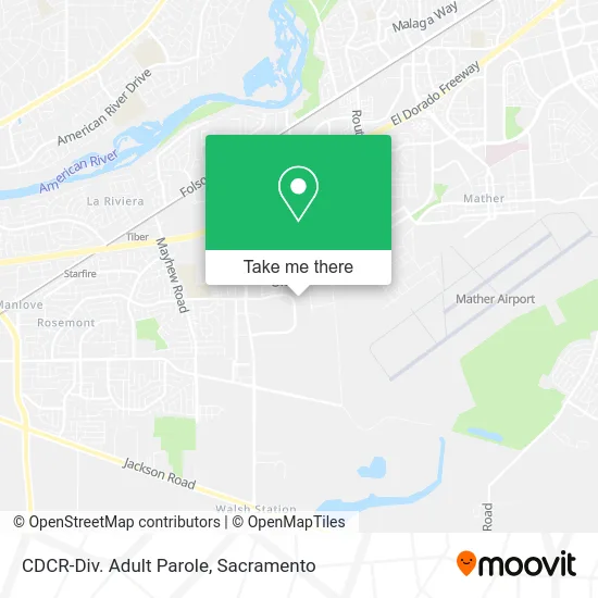 Mapa de CDCR-Div. Adult Parole