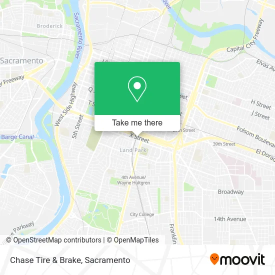 Mapa de Chase Tire & Brake