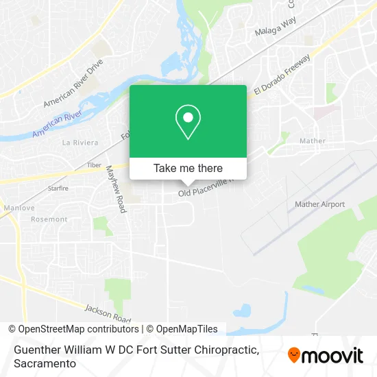 Mapa de Guenther William W DC Fort Sutter Chiropractic