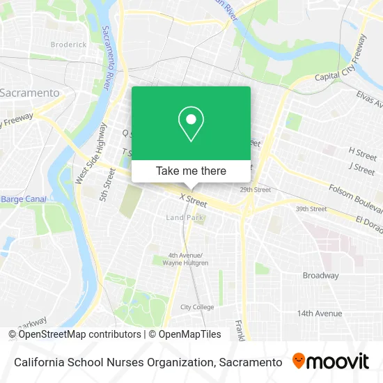 Mapa de California School Nurses Organization
